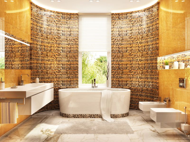 Mozaiek in badkamer