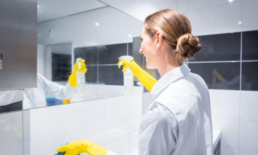 Spiegel schoonmaken badkamer Friesland